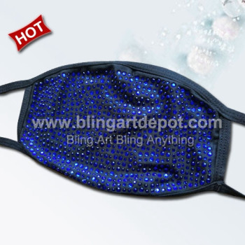 Bling Cotton Masks with Full Rhinestones With Filter Pocket Bling Cotton Masks with Full Rhinestones With Filter Pocket